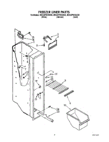 04 - Freezer Liner parts for Whirlpool Refrigerator 8ED22PWXAW00 from AppliancePartsPros.com