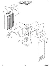 04 - Air Flow parts for Whirlpool Refrigerator 6ED20TKXDW00 from AppliancePartsPros.com