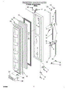 05 - Freezer Door parts for Whirlpool Refrigerator 6ED20TKXDW00 from AppliancePartsPros.com