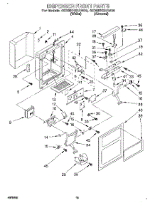 08 - Dispenser Front parts for Whirlpool Refrigerator 4ED25DQXAW00 from AppliancePartsPros.com
