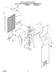 10 - Air Flow parts for Whirlpool Refrigerator 4ED25DQXAW00 from AppliancePartsPros.com