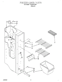 03 - Freezer Liner parts for Whirlpool Refrigerator 4YED20TKFN01 from AppliancePartsPros.com