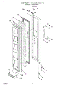 05 - Freezer Door parts for Whirlpool Refrigerator 4YED20TKFN01 from AppliancePartsPros.com
