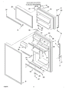 02 - Door parts for Whirlpool Refrigerator 3VET19GMFW03 from AppliancePartsPros.com