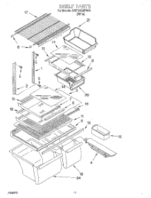 06 - Shelf, Optional parts for Whirlpool Refrigerator 3VET19GMFW03 from AppliancePartsPros.com