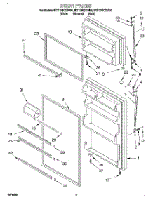 02 - Door parts for Whirlpool Refrigerator 8ET17NKXBG00 from AppliancePartsPros.com