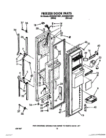 08 - Freezer Door parts for Whirlpool Refrigerator 4ED25DQXVW01 from AppliancePartsPros.com