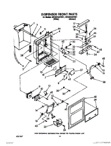 09 - Dispenser Front parts for Whirlpool Refrigerator 4ED25DQXVW01 from AppliancePartsPros.com