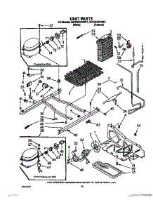10 - Unit parts for Whirlpool Refrigerator 4ED25DQXVW01 from AppliancePartsPros.com