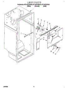 02 - Liner parts for Whirlpool Refrigerator 8ET18ZKXBW00 from AppliancePartsPros.com