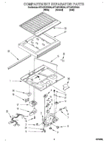 03 - Compartment Separator parts for Whirlpool Refrigerator 8ET18ZKXBW00 from AppliancePartsPros.com