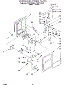 08 - Dispenser Front parts for Whirlpool Refrigerator 4YED27DQDN00 from AppliancePartsPros.com