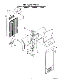 04 - Air Flow parts for Whirlpool Refrigerator 8ED20ZKXBW00 from AppliancePartsPros.com