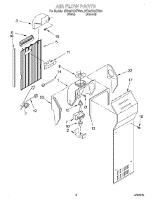 05 - Air Flow parts for Whirlpool Refrigerator 8ED22PQXFN04 from AppliancePartsPros.com