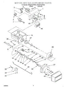 06 - Motor And Ice Container parts for Whirlpool Refrigerator 8ED22PQXFN04 from AppliancePartsPros.com