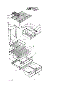 04 - Shelf parts for Whirlpool Refrigerator 3VET19ZKAW00 from AppliancePartsPros.com