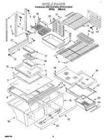 03 - Shelf parts for Whirlpool Refrigerator 3ET21DKXDW01 from AppliancePartsPros.com