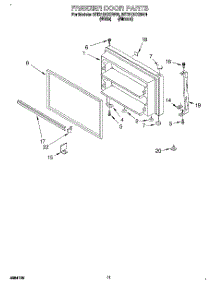 06 - Freezer Door, Lit / Optional parts for Whirlpool Refrigerator 3ET21DKXDW01 from AppliancePartsPros.com
