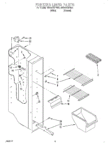 03 - Freezer Liner parts for Whirlpool Refrigerator 4ED20ZKIFN00 from AppliancePartsPros.com