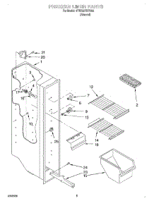 03 - Freezer Liner parts for Whirlpool Refrigerator 4YED20TKFN02 from AppliancePartsPros.com