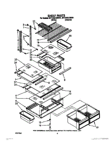 05 - Shelf parts for Whirlpool Refrigerator 6ET18GKXWW01 from AppliancePartsPros.com