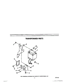 09 - Transformer, Lit / Optional parts for Whirlpool Refrigerator 6ET18GKXWW01 from AppliancePartsPros.com