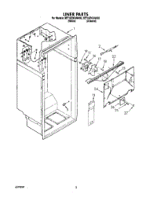 02 - Liner parts for Whirlpool Refrigerator 3ET18ZKXAW00 from AppliancePartsPros.com