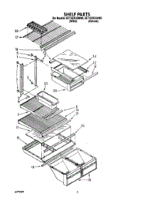 04 - Shelf parts for Whirlpool Refrigerator 3ET18ZKXAW00 from AppliancePartsPros.com