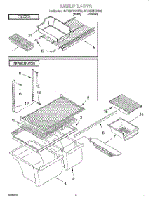 05 - Shelf, Optional parts for Whirlpool Refrigerator 4VET20NKGN00 from AppliancePartsPros.com