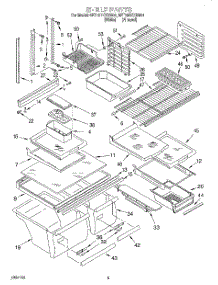 03 - Shelf parts for Whirlpool Refrigerator 6ET19DKXDW01 from AppliancePartsPros.com