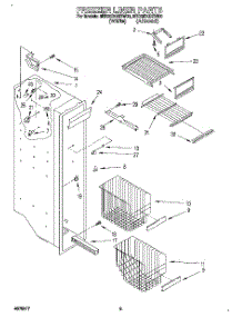 04 - Freezer Liner parts for Whirlpool Refrigerator 8ED25DQXBN00 from AppliancePartsPros.com