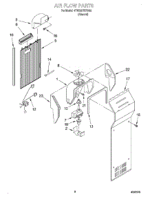 04 - Air Flow parts for Whirlpool Refrigerator 4YED20TKFN02 from AppliancePartsPros.com