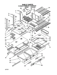 04 - Shelf, Lit / Optional parts for Whirlpool Refrigerator 4YET20DKAW01 from AppliancePartsPros.com