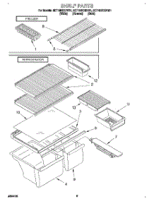 05 - Shelf, Lit / Optional parts for Whirlpool Refrigerator 8ET16NKXDG01 from AppliancePartsPros.com