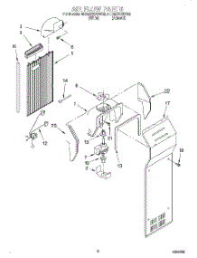 04 - Air Flow parts for Whirlpool Refrigerator 8ED20ZKXDN02 from AppliancePartsPros.com