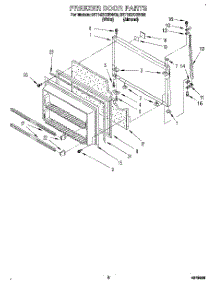 05 - Freezer Door parts for Whirlpool Refrigerator 3ET18ZKXBW00 from AppliancePartsPros.com