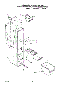 04 - Freezer Liner parts for Whirlpool Refrigerator 8ED22PWXAN02 from AppliancePartsPros.com