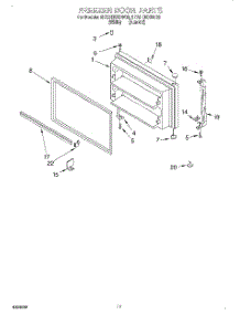 06 - Freezer Door, Lit / Optional parts for Whirlpool Refrigerator 3ET21DKXDN03 from AppliancePartsPros.com