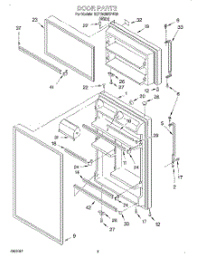 02 - Door parts for Whirlpool Refrigerator 3ET18GMXFW03 from AppliancePartsPros.com
