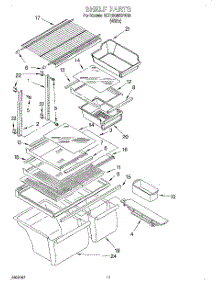 06 - Shelf, Lit / Optional parts for Whirlpool Refrigerator 3ET18GMXFW03 from AppliancePartsPros.com