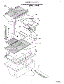 03 - Shelf parts for Whirlpool Refrigerator 3ET18ZKXDN01 from AppliancePartsPros.com
