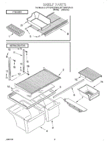 05 - Shelf, Lit / Optional parts for Whirlpool Refrigerator 8ET18NKXFN00 from AppliancePartsPros.com