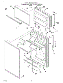 02 - Door parts for Whirlpool Refrigerator 3VET19NKFN01 from AppliancePartsPros.com