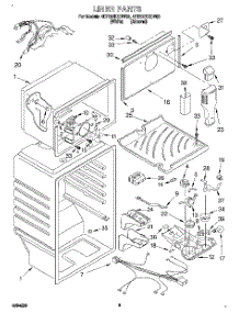 03 - Liner parts for Whirlpool Refrigerator 4ET20ZKXDW02 from AppliancePartsPros.com