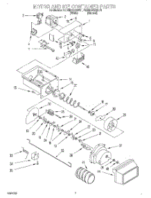 05 - Motor And Ice Container parts for Whirlpool Refrigerator 4ED25DQXDW01 from AppliancePartsPros.com