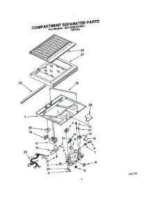 04 - Compartment Separator parts for Whirlpool Refrigerator 6ET18RKXYW01 from AppliancePartsPros.com