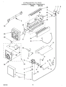 12 - Icemaker, Lit / Optional parts for Whirlpool Refrigerator 4ED25DQXDW01 from AppliancePartsPros.com