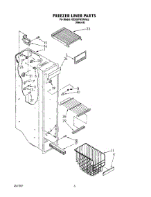 05 - Freezer Liner parts for Whirlpool Refrigerator 4ED25PWXWN02 from AppliancePartsPros.com