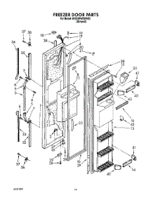 08 - Freezer Door parts for Whirlpool Refrigerator 4ED25PWXWN02 from AppliancePartsPros.com