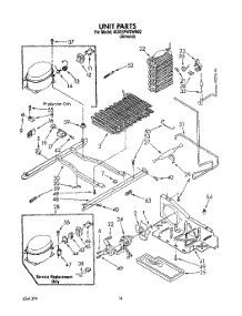 11 - Unit parts for Whirlpool Refrigerator 4ED25PWXWN02 from AppliancePartsPros.com